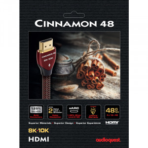 Audioquest Cinnamon 48, HDMI Male - HDMI Male, v2.1, 0.6m, negru-cinnamon