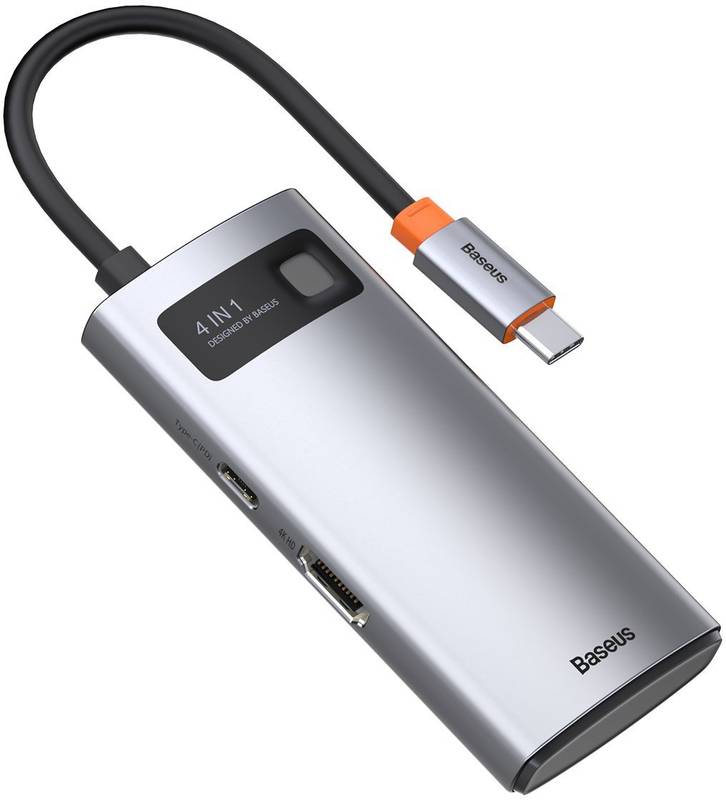 Baseus CAHUB-CY0G, USB Tip C, 4-in-1, 100W, redare 4K