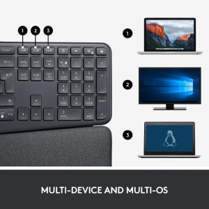 Logitech Ergo K860 US, Graphite