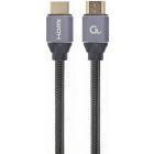 Cablu video Gembird HDMI Male - HDMI Male, v2.0, 1m, negru-gri