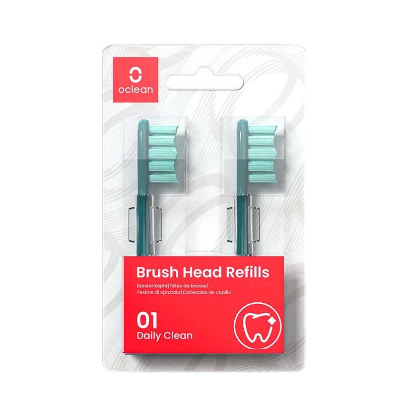 OCLEAN Set 2 capete de schimb Brush Head PW09 Green pentru periuta electrica Oclean