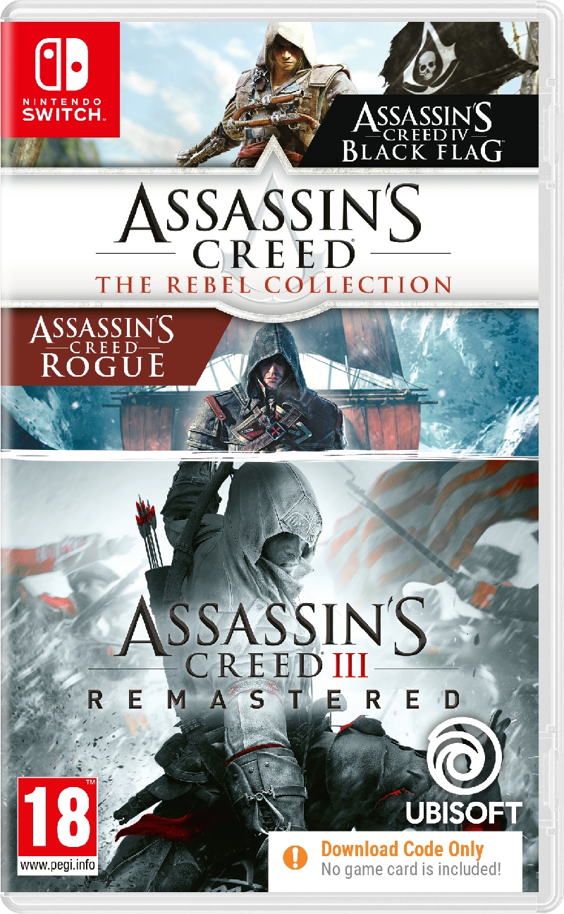 Joc Ubisoft ASSASSINS CREED DOUBLE PACK (CODE IN A BOX) (AC REBEL & AC3 LIBERATION REMASTER) - Nintendo Switch