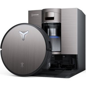 Aspirator robot Ecovacs DEEBOT X11 OmniCyclone, Li-Ion 6400 mAh, 19500Pa, 0.22 L + 1.6L, Gri