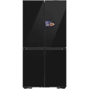 Frigider Side By Side Samsung RM90F67CECEO, 654 L, Clasa E, AI Inverter, AI Home, SpaceMax, UV Deodorizer, AI Hybrid Cooling, AI Energy, Beverage Center, SmartThings, Dozator de apa & gheata, Control electronic, 185 cm, Negru