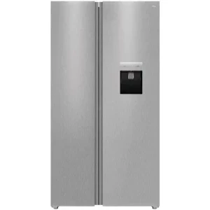 Frigider Side By Side TCL RP631SLE1, 634 L, Clasa E, Total No Frost, Inverter, AAT, Swing Flow, Dozator de apa, Control electronic, 177 cm, Gri