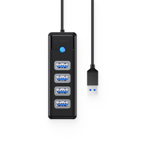 Orico PW4U-U3, 4x USB 3.0, Negru