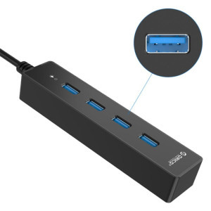 Orico W8PH4-U3, 4x USB 3.0, Negru