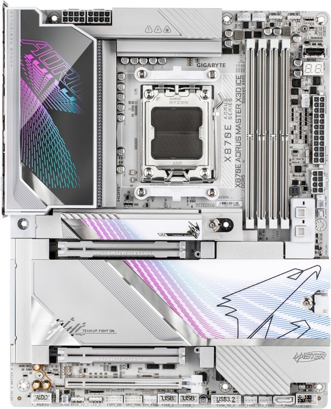 Placa de baza GIGABYTE X870E AORUS MASTER X3D ICE