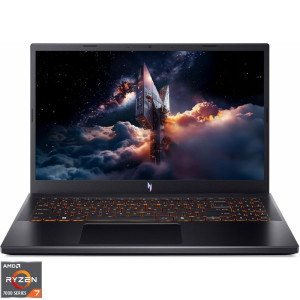 Laptop Acer Gaming 15.6 Nitro V 15 AI ANV15-42, FHD IPS 165Hz, Procesor AMD Ryzen™ 7 7445HS (16M Cache, up to 4.70 GHz), 16GB DDR5, 1TB SSD, GeForce RTX 4050 6GB, No OS, Obsidian Black
