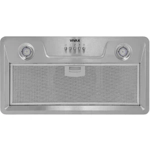 Hota incorporabila VIVAX integrata CHO-60BI100T X, Putere de absorbtie 281 m3/h, Clasa D, 3 trepte de viteza, Iluminare LED, 52 cm, Inox