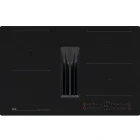 Plita incorporabila AEG TH84CC23CZ, Inductie, 4 zone de gatit, Hota integrata, SenseFry, DoubleBridge, 80 cm, Negru