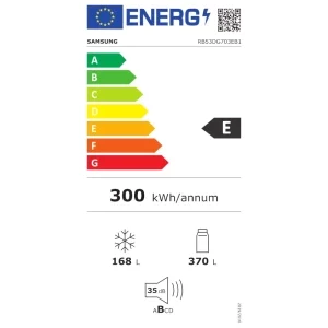 Samsung RB53DG703EB1EO, 538 L, Clasa E, No Frost, Digital Inverter, All Around Cooling, SpaceMax, Metal Cooling, Optimal Fresh+, AI Energy, Smart Things, Control electronic, 203 cm, Dark Inox