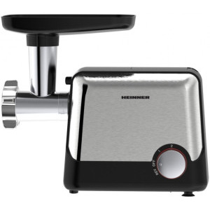 Masina de tocat Heinner DualSteel HMG-2100BKS3, 2100W, 1.8kg/min, Negru/Inox