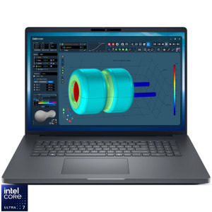 Laptop DELL 18 Pro Max 18 Plus MB18250, QHD+, Procesor Intel® Core™ Ultra 7 265HX (30M Cache, up to 5.30 GHz), 32GB DDR5 CSODIMM, 512GB SSD, RTX PRO 1000 Blackwell 8GB, Linux, 3Yr ProSupport