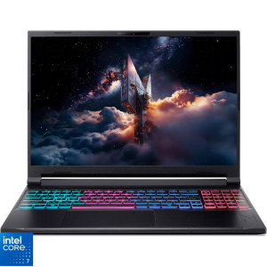 Laptop Acer Gaming 16 Nitro V 16S ANV16S-71, WQXGA IPS 180Hz, Procesor Intel® Core™ 7 240H (24M Cache, up to 5.20 GHz), 32GB DDR5, 1TB SSD, GeForce RTX 5070 8GB, No OS, Obsidian Black