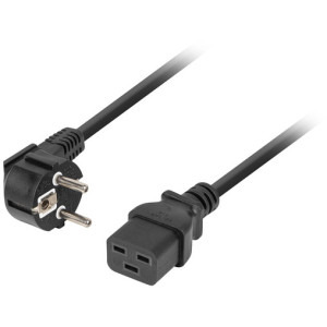 Cablu componente Lanberg Cablu alimentare 16A Schuko Male - IEC320/C19 Male, 1.8m, negru