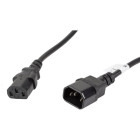 Cablu componente Lanberg IEC320/C13 Female - IEC320/C14 Male, 3m, negru