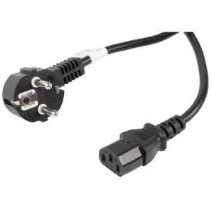 Cablu componente Lanberg Schuko Male - IEC320/C13 Female, 10m, negru
