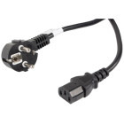 Cablu componente Lanberg Schuko Male - IEC320/C13 Female, 1.8m, negru