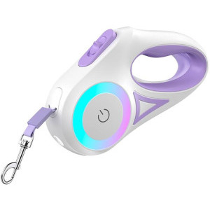 Rojeco Lesa automata LED pentru caini RSSQYSFG3M-11, 3 metri, Violet