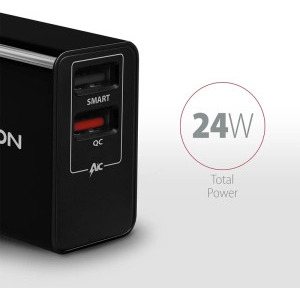 AXAGON ACU-QS24, 2x USB, Quick Charge 24 W, Black