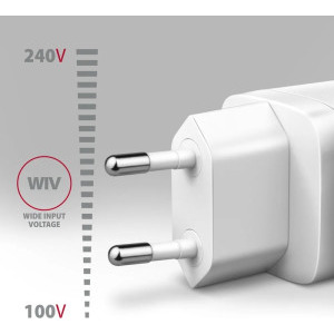 AXAGON ACU-PQ30W, 1x USB-C, 1x USB, Quick Charge 30 W, White