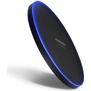 Incarcator wireless AXAGON WDC-P10T, Wireless Qi 10W, Quick Charge, micro USB, Black + Cablu USB-A la micro USB 1m