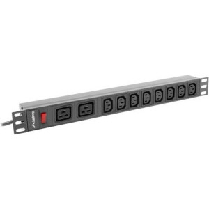 Accesoriu UPS Lanberg PDU PDU-02I1908I-0200-C20-BK 8x IEC C13, 2x IEC C19, 16A, 2m, Black