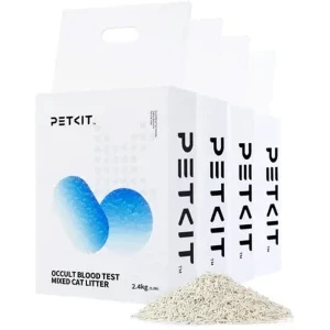 PetKit Nisip pentru litiera cu test integrat de sange ocult, 2.4 kg, 4 buc