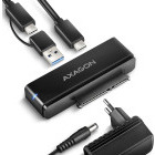Adaptor AXAGON ADSA-FPX 1x USB 3.2 Gen 2 tip C Male - 1x SATA III 2.5/3.5 inch SSD/HDD Female, 0.6m, negru