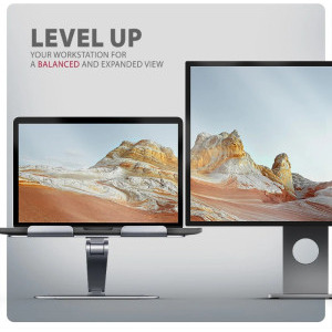 AXAGON STND-LQ, stand aluminiu pliabil, 10-17.3 inch, Grey