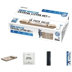 PetKit Nisip pentru litiera pentru monitorizarea urinei cu detectare pH, 2 kg, 4 buc