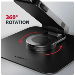 AXAGON STND-LRB stand aluminiu, 10-17.3 inch, rotativ 360, pliabil, Black