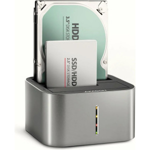 Rack AXAGON ADSA-DC Dual Clone USB-C 3.2 Gen 1 Silver