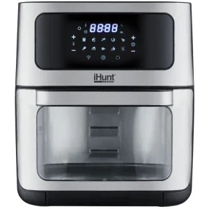 iHunt Friteuza cu aer cald Bro Rotary, 1800W, 12L, Negru/Argintiu