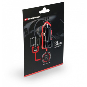 Swiss Charger 2x USB Black/Red
