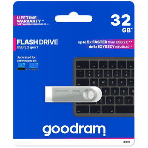 GOODRAM Pendrive UNO3 32GB USB 3.2 Gen1 Silver