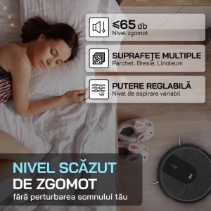 iHunt Bro Robo Clean V3, 2600 mAh, 2700Pa, 0.3L, Negru