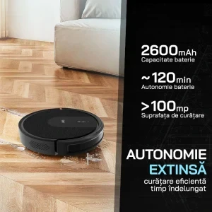 iHunt Bro Robo Clean V3, 2600 mAh, 2700Pa, 0.3L, Negru