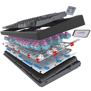 AQIRYS Adara Black HaiMu Pink Switch Mecanica