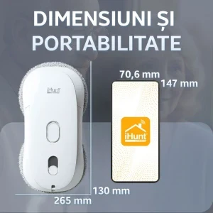 iHunt pentru geamuri Window 3 Ultra, 500 mAh, 2500Pa, Alb