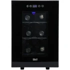 Frigider iHunt Vitrina vinuri, 16 L, Clasa E, 6 sticle, Control electronic, Iluminare LED, 37 cm, Negru