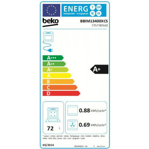 Beko BBIM13400XCS, Electric, 72 L, Multifunctional, AEROperfect, Autocuratare catalitica, 13 functii de gatire, SoftClose, Rafturi telescopice, Grill, 3D Cooking, Clasa A+, Negru