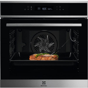 Electrolux COE7P31X, Electric, 71 L, Autocuratare pirolitica, SenseCook, Food Sensor, Even Cooking, Grill, Soft close, Clasa A+, Negru/Inox