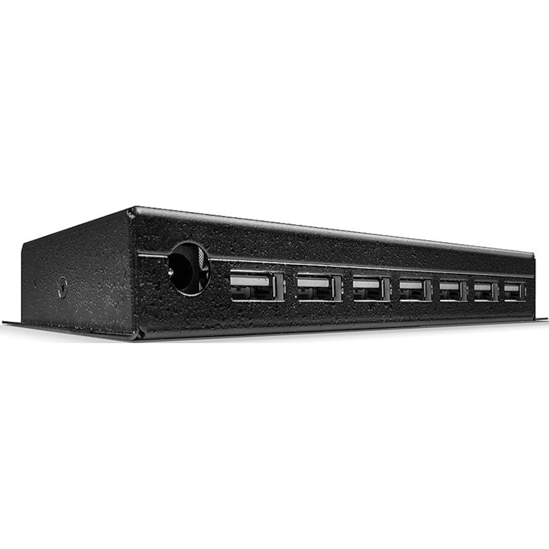 Hub USB LINDY 7 porturi, USB 2.0, Black