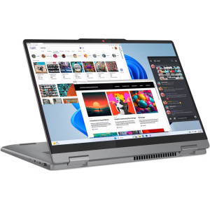 Lenovo 14'' IdeaPad 5 2-in-1 14AHP9, WUXGA IPS Touch, Procesor AMD Ryzen™ 7 8845HS (16M Cache, up to 5.1 GHz), 16GB LPDDR5X, 1TB SSD, AMD Radeon 780M, No OS, Luna Grey