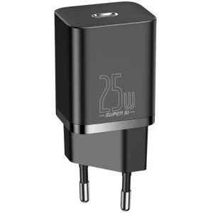 Baseus Super Si, 1x USB-C, Quick Charge 25W, Black + cablu USB-C
