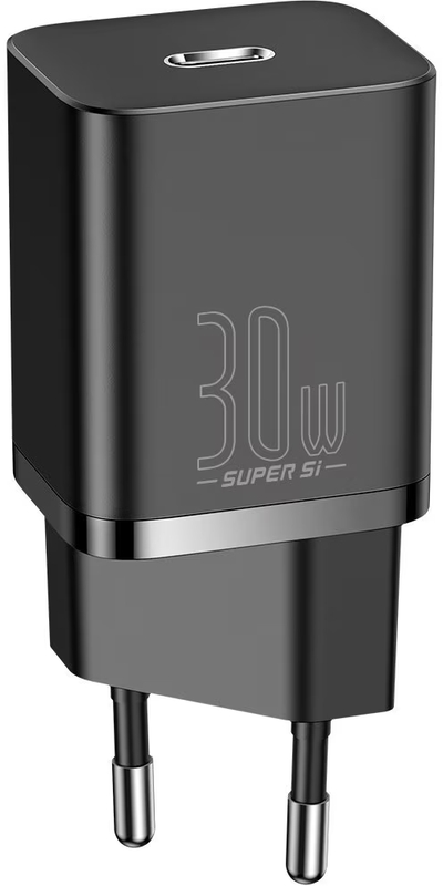 Incarcator retea Baseus Super Si, 1x USB-C, Quick Charge 30W, Black