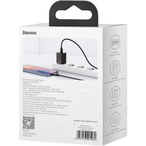 Baseus Super Si, 1x USB-C, Quick Charge 30W, Black
