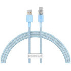 Cablu de date / adaptor Baseus Explorer, USB Male la USB-C Male, 100W 1 m, Quick Charge, Light Blue, amperaj maxim suportat 6A